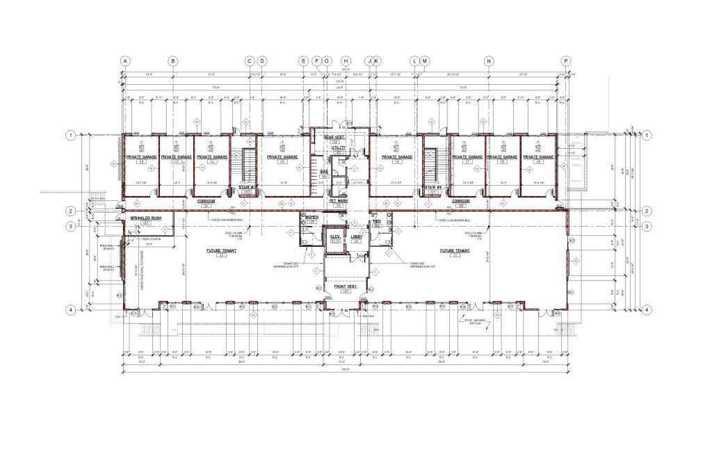 Floor plan of Fulton Lofts first floor 